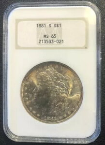 1881-S ���[�K�� �V���o�[ �_���[ NGC �O���[�h MS65 ������ �n�C�O���[�h!