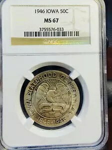 1946 NGC MS67 �A�C�I���L�O�n�[�t�_���[ �i�C�X�g�[��