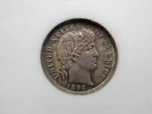 1892 "P" Barber SILVER Dime 10c NGC MS64 #003  BU MS ECC&C, Inc.