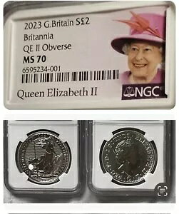 2023 UK 2 |h t@Ci Vo[ u^jA NC[ GUxX tBMA MS70 QE II (001) NGS