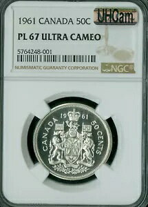 1961 �J�i�_ 50 �Z���g NGC PL67 UHCAM SOLO �ō����O���[�h MAC �X�|�b�g���X�B