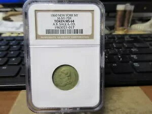 1860 B-571B / M-NY-759 A.B.Z[W & CO. _ by G.H.Fbg NGC MS 64