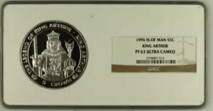 1996 �}���� �V���o�[ 5oz �L���O �A�[�T�[ NGC PF63UC
