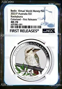 2021 �x������ �V���[ �o�[�`���� WMF �I�[�X�g�����A �N�b�J�o�� �V���o�[ NGC MS70 1oz $1 �R�C�� FR