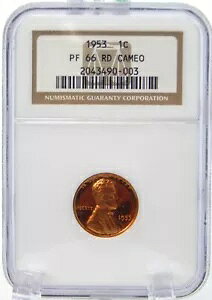 1953 - NGC �O���[�h PF66 RD ���b�h - �����R���� �E�B�[�g �Z���g / �y�j�[ (BT396)