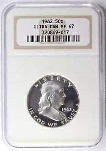 1962 �t�����N���� �v���[�t �n�[�t �V���o�[ �_���[ NGC PF67 �E���g�� �J���I 50c