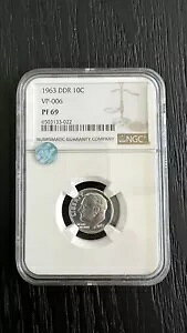 1963 ���[�Y�x���g �_�C�� - DDR VP-006 NGC PF69 �T�C�g �z���C�g NGC �|�b�v�B 16 / �G�X�g.SW 16