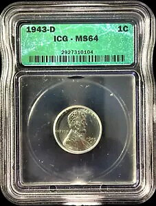 1943-D �����J�[���펞���X�`�[�� �Z���g ICG MS64 �u���C�g ���X�^�[ PQ-(15)