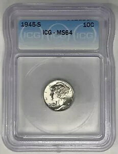 1945-S �}�[�L�����[ �_�C�� 10c �R�C�� ICG MS 64 (6) E