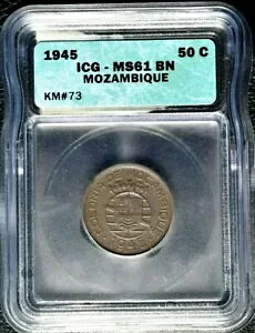 1945 モザンビーク 50 センタボス、ICG MS 61