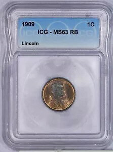 1909 J[ EB[g Zg 1c ICG MS63 RB
