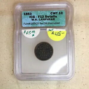 1863 W. K. Lanpear ? InCIBVVieB ? OH-165CY-3a ? F12 ڍ