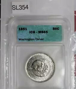 1951 ���V���g�� �J�[�o�[�L�O�n�[�t�_���[ 50c - ICG MS65 (SL354)