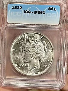 1922 čah 1 h MS61 90% Vo[ ICG O[h (901)