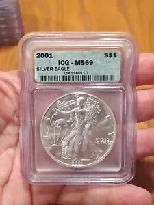 ICG 2001 S$1 MS69 �O���[�f�b�h �A�����J �V���o�[ �A�����J�� �C�[�O�� 1�I���X *�O��*