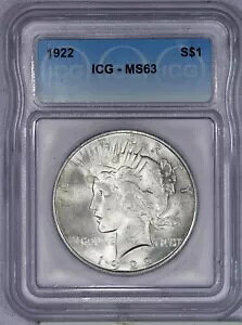 1922 N ah 1 h ICG MS63