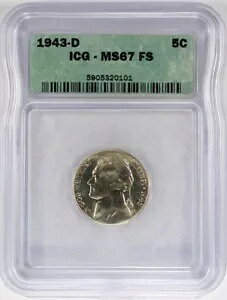 1943-D WFt@[\ jbP ICG MS67 FS t Xebv 5c