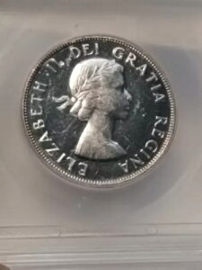 1959 カナダ カナダ 50 セント シルバー ハーフダラー コイン クイーン エリザベス 2 世 PL 64