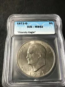 1971 D AC[n[ IKE h th[ C[O ICG MS62 UNC MS 62 A #2101