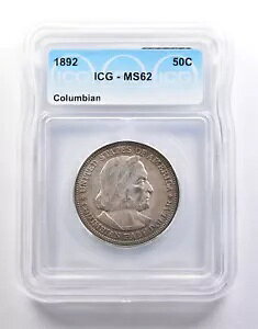 1892 �R�����r�A������ 1/2 �h�� MS62 ICG *6600