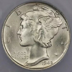 1945-S 10c �}�[�L�����[ �_�C�� - ICG MS 67