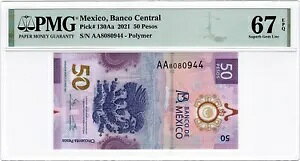 ���L�V�R 50 �y�\ 2021 P-130Aa PrefixAA PMG Superb Gem UNC 67 EPQ IBNS 2021 �D����