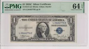 Fr 1612 1935C $1 SC L28482776E PMG 64EPQ CH CU 1935-C �V���o�[�ؖ���