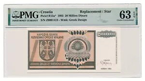 NA`A (SRPSKA KRAJINA)  20.000.000 fBi 1993 Z VA PMG MS 63