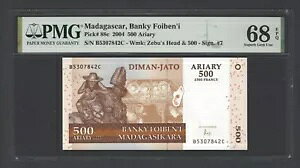 マダガスカル 500 アリアリ 2004 P188c 未流通グレード 68 トップ ポップ