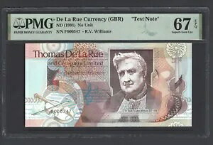 �f�E���E���[ (GBR)�A�P�ʂȂ��AND(1991)�AR.V.�E�B���A���Y�A�u�e�X�g�m�[�g�vUNC Grade 67