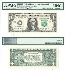 2013 $1 `ۉݕ 2019 N 6  yY PMG UNC