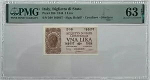 1944 1  C^AABiglietto di Stato Pick 29b PMG 63 EPQ Choice Unc