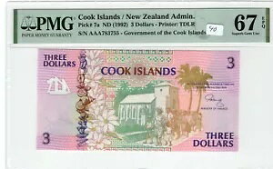 �N�b�N���� 1992 �h�� 3 �h�� PMG �F�莆�� UNC 67 EPQ �s�b�N 7a