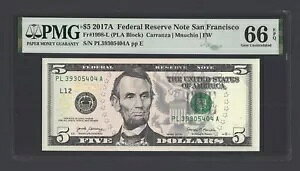 �č��A�M�������x 5 �h�� 2017A Fr#1998-L (PLA �u���b�N) UNC �O���[�h 66