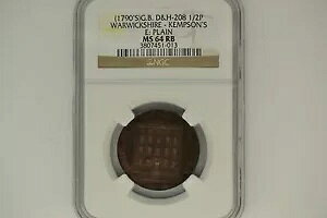 �C�M���X: 1790 �N��� D&H-208 �n�[�t�y�j�[ - NGC MS-64 RB�B�E�H���b�N�V���[�E�P���v�\���Y�B