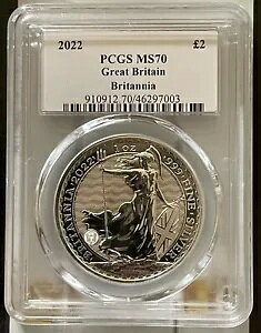 2022 2 �|���h �V���o�[ PCGS MS70 �C�M���X �u���^�j�A �X�U���i �u�����g �N�C�[��