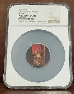 2011 NGC PF 69 �E���g�� �J���I �j�E�G 25.40g �V���o�[ VILLA MISTERIES-POMPEII #9/9