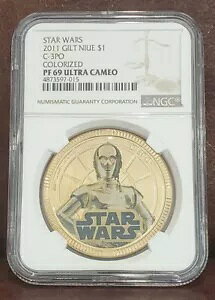 2011 X^[ EH[Y NGC PF 69 Eg JI jEG 1oz $1 "C-3PO" J[CYh/S[h