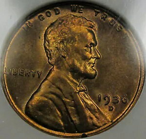 1936-D �����J�[�� �Z���g NGC MS-67 RD... �قڊ����A�X�[�p�[ �X�g���C�N�A�ƂĂ��f�G�ł�!!