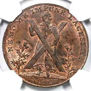 1792 D&H-44 NGC MS 63 RB LOTHIAN - �G�f�B���o�� ���^�[�h �G�b�W �X�R�b�g�����h �g�[�N�� 1/2p