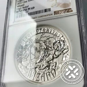 2017 $5 NGC ���o�[�X �v���[�t 69 �E�B�U�[�h 2 �I���X �V���o�[ �R�C�� �n�C�����[�t