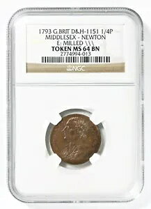 1793 ~hZbNX j[g GbW ~h 1/4P t@[VO Rh g[N D&H-1151 NGC MS64BN