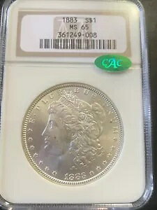 1883 NGC MS65 CAC ���[�K�� �V���o�[ �_���[�t���A�������X�g���C�N