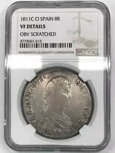 1811 C CI XyC Vo[ 8 REALES NGC VF-ڍ (\ʂɏ) tFih 7 