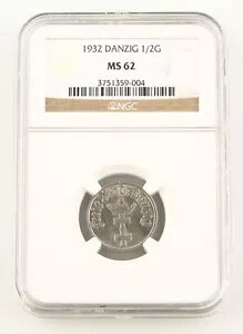 1932 �_���c�B�q 1/2 �O���f�� �j�b�P�� �R�C�� MS-62 NGC �O�_�j�X�N �|�[�����h �t���[ �V�e�B KM-153