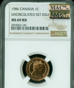 1986 Ji_ Zg NGC MS69 RD PQ MAC ōO[h X|bgXB