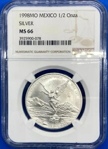 1998 KEY DATE ���L�V�R �V���o�[ ���x���^�[�h 1/2 �I���U NGC MS66!�W�F��BU+���A�I