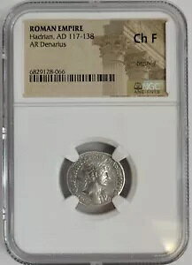 �n�h���A�k�X��̃V���o�[ ���[�} �f�i���E�X (AD 117-138) NGC (CH-F) ��������!!!