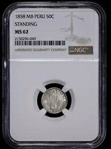 1858 MB �y���[ 50c �X�^���f�B���O NGC MS 62