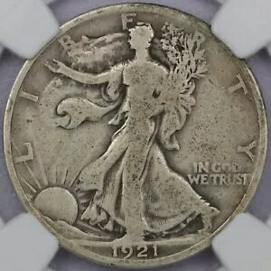1921 50c �E�H�[�L���O ���o�e�B �n�[�t�_���[ - NGC VG 10